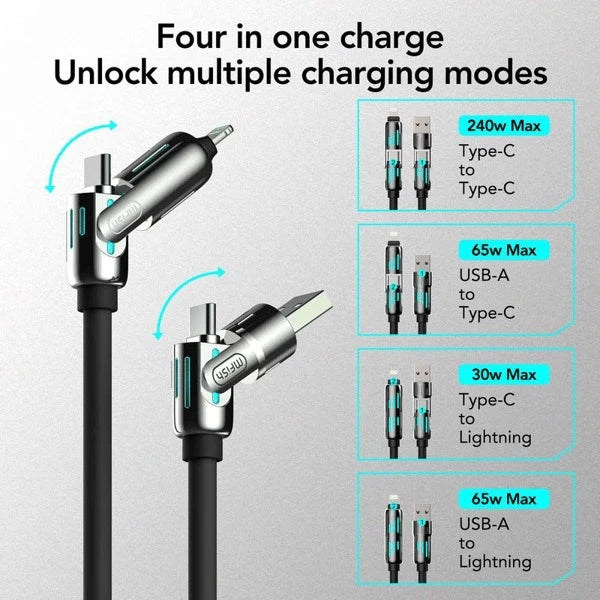 🔥Last Day 50% OFF🔥 -📲4-in-1 USB Charging Cable mFish fast charging MAX 240W⚡