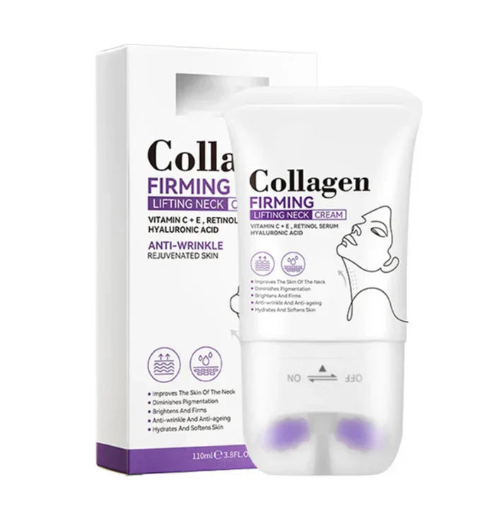 🔥 Collagen Firming Neck Cream with Massage Roller🔥