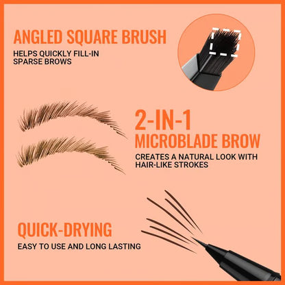 🌟 Achieve Perfect Brows✨ 4D Brow Pen – For Natural, All-Day Eyebrow & Eyeliner Perfection! 💁‍♀