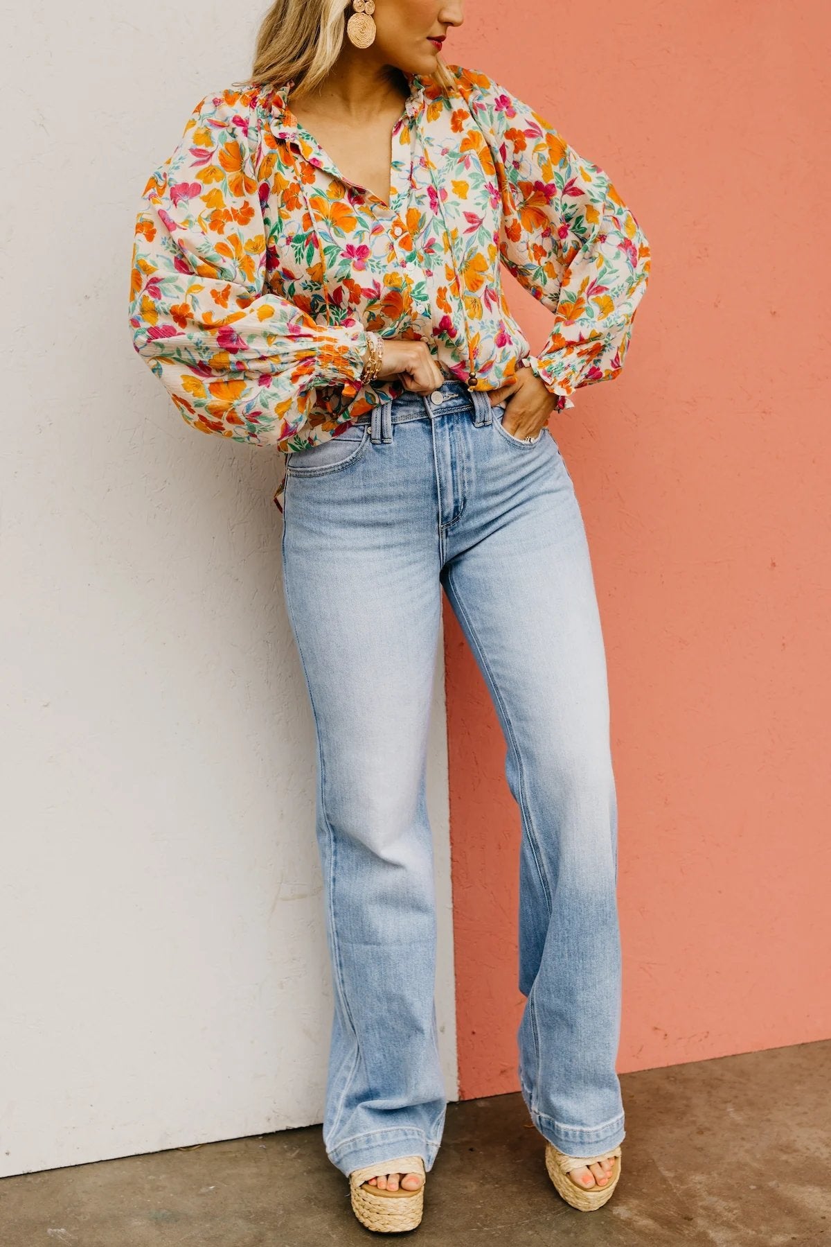 🔥💥 Vintage Wash Plus-Size Jeans — Stretchy, Tummy Control & Straight Leg Fit