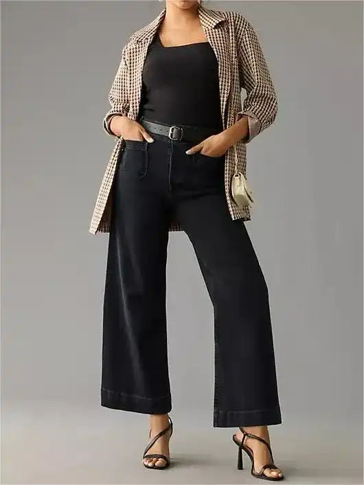 👖Tummy Control Cropped Wide-Leg Jeans ⭐ 2026 Best Selling Jeans