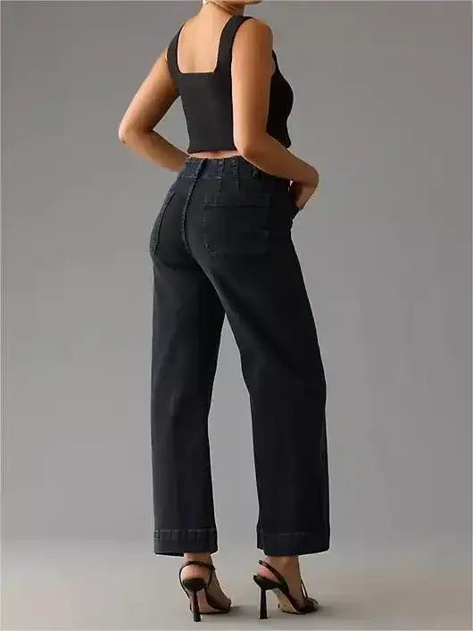 👖Tummy Control Cropped Wide-Leg Jeans ⭐ 2026 Best Selling Jeans