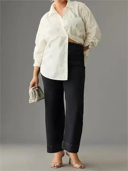 👖Tummy Control Cropped Wide-Leg Jeans ⭐ 2026 Best Selling Jeans