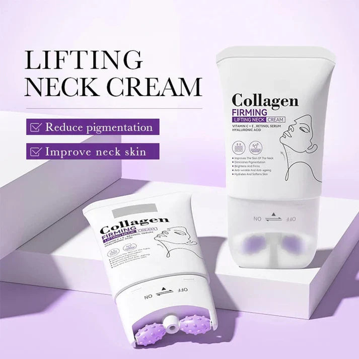 🔥 Collagen Firming Neck Cream with Massage Roller🔥